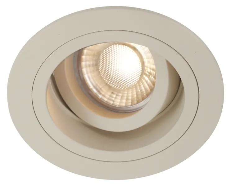 Conjunto de 6 focos embutidos modernos bege GU10 50mm giratórios e inclináveis - Chuck