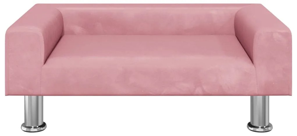 Sofá infantil 70x45x26,5 cm veludo rosa