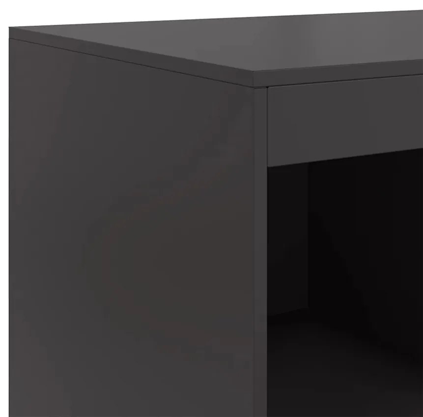 Aparador alto 67x39x95 cm aço preto