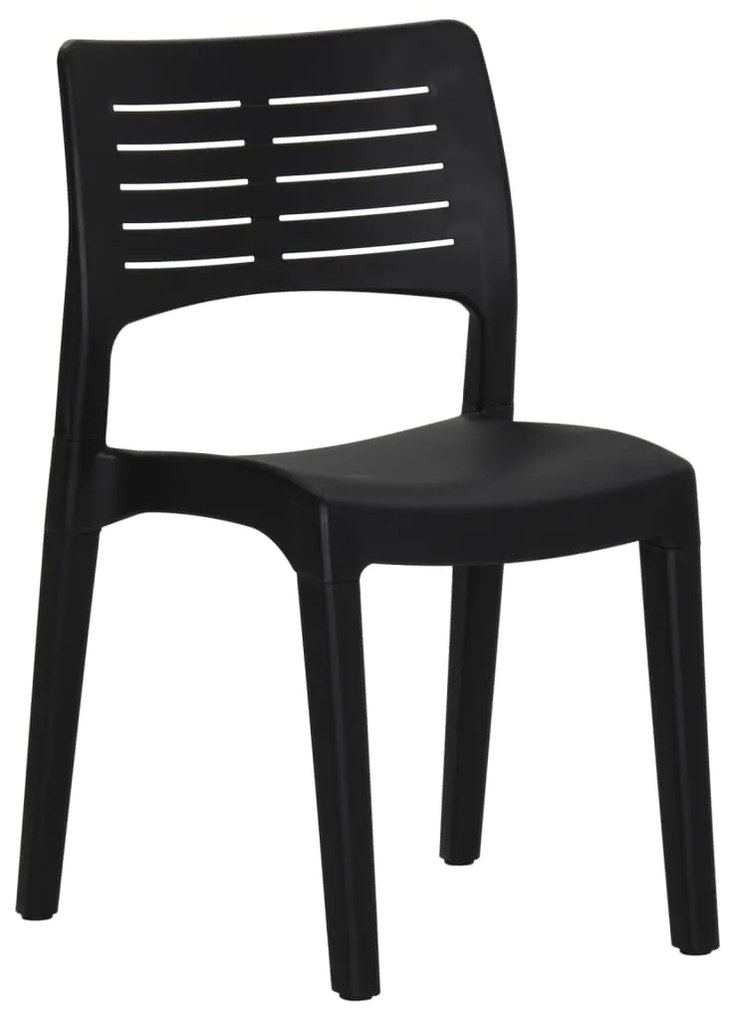 Cadeiras de jardim 2 pcs polipropileno antracite
