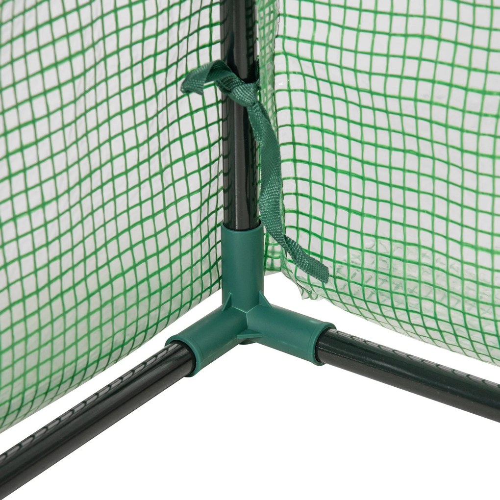 Estufa 119x60x60cm Estufa de Jardim com 2 Janelas Enroláveis para Cult