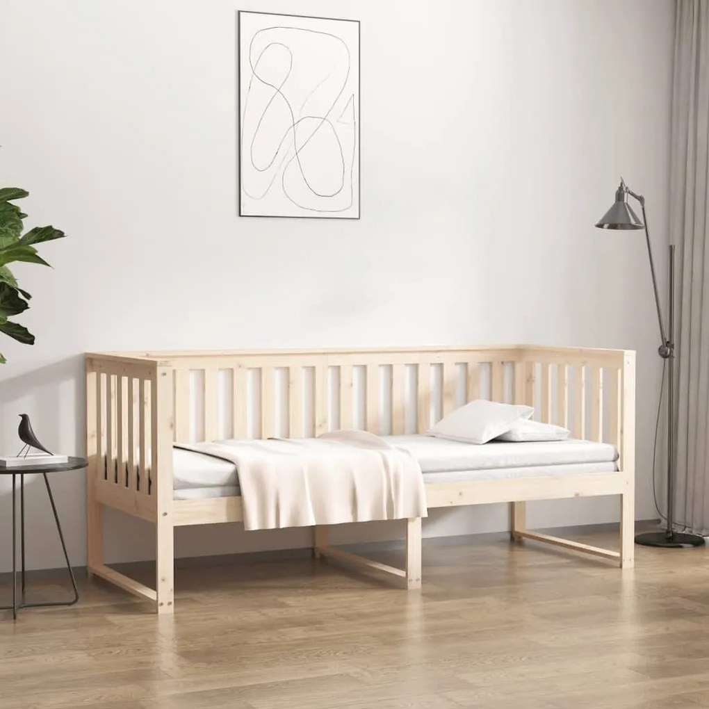 vidaXL Espreguiçadeira sem colchão 75x190 cm pinho de madeira maciça