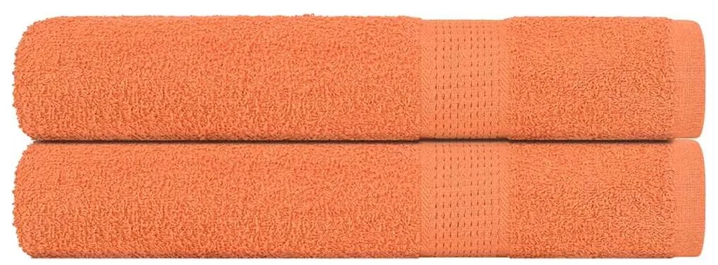 Toalhas de sauna 2 pcs 80x200 cm 360 gsm 100% algodão laranja