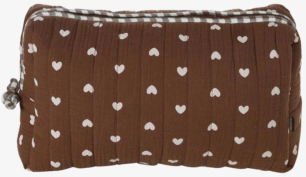 Bolsa de cuidados de higiene Mama em gaze de algodão avelã