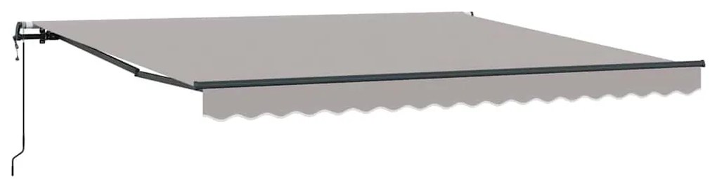 Tenda Retrátil Automática Cinza Claro 400 x 350 cm
