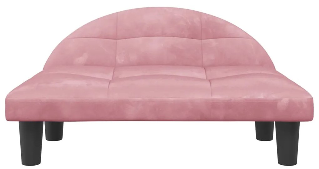 Cama para cães 70x52x30 cm veludo rosa