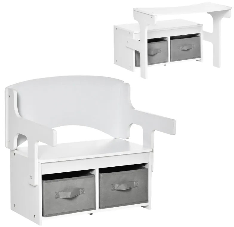 Banco com Secretária Infantil Holesy - Design Nórdico
