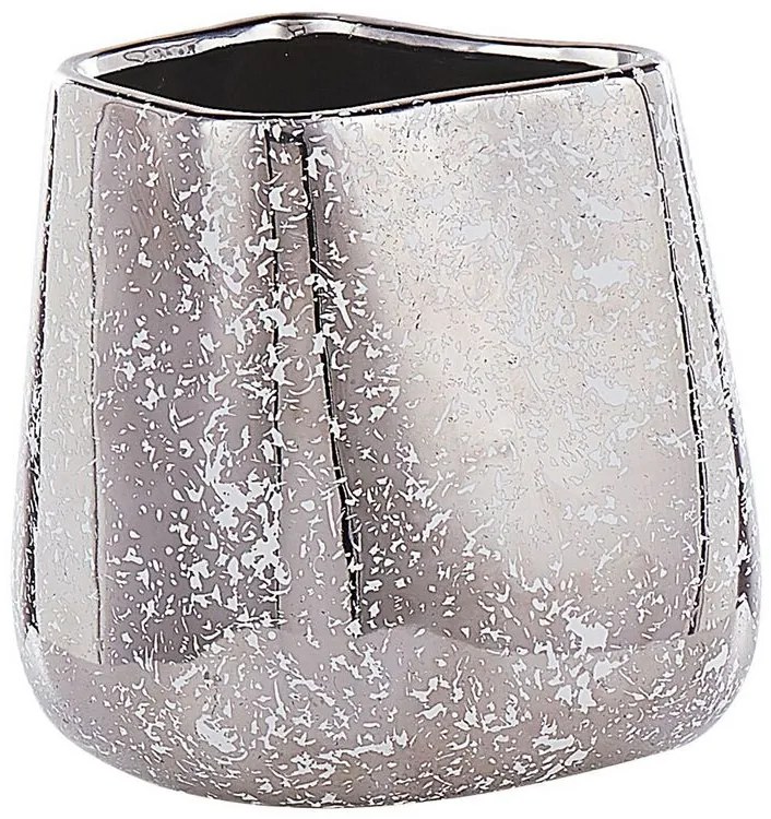 Vaso de cerâmica grés prateada 20 cm CIRTA Beliani