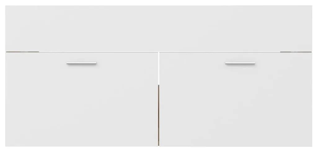 2 pcs conj. móveis casa banho contrapl. branco/carvalho sonoma