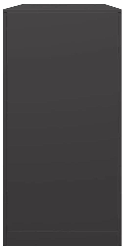 Suporte para lenha 100x40x80 cm aço preto