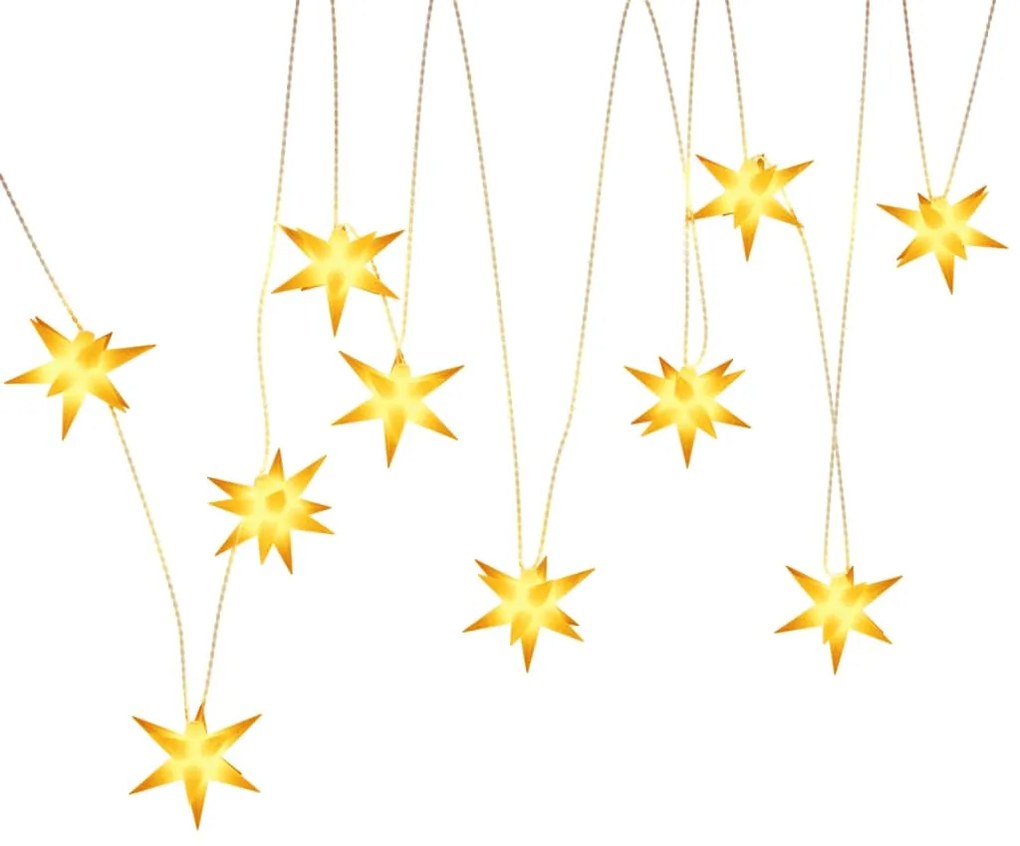 Luzes de Natal 10 LEDs 10 cm amarelo
