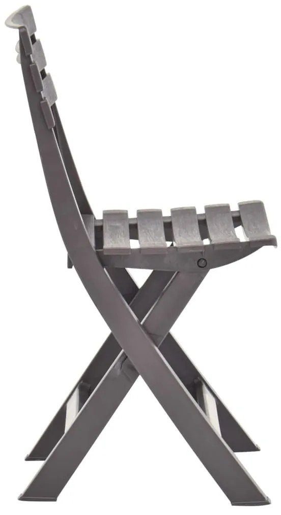 Cadeiras de jardim dobráveis 2 pcs plástico moca