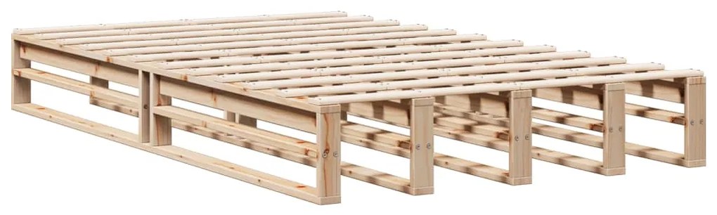 Cama com estante sem colchão 135x190 cm pinho maciço