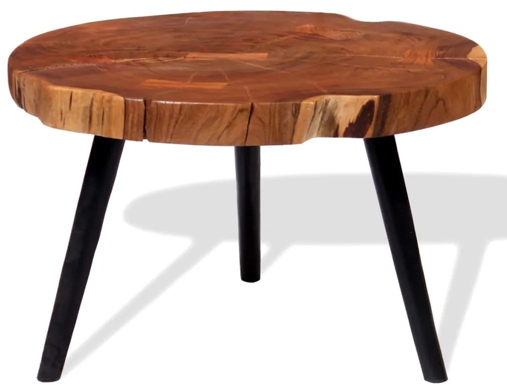 243957 vidaXL Mesa de centro de tronco madeira de acácia maciça (55-60)x40 cm