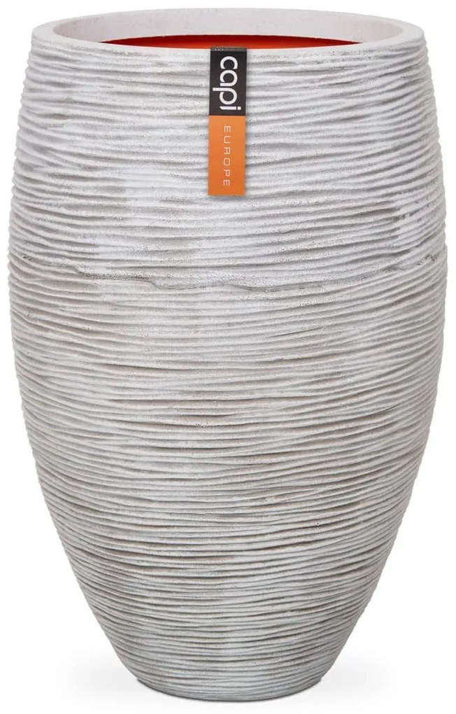 424250 Capi Vaso Nature Rib elegante Deluxe 40x60 cm marfim KOFI1131