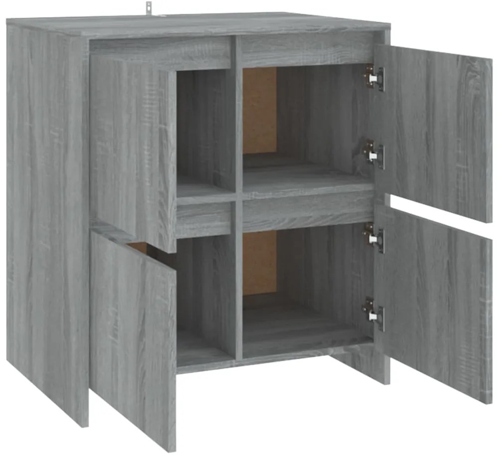 Aparadores 2 pcs 70x41x75 cm derivados de madeira cinza sonoma