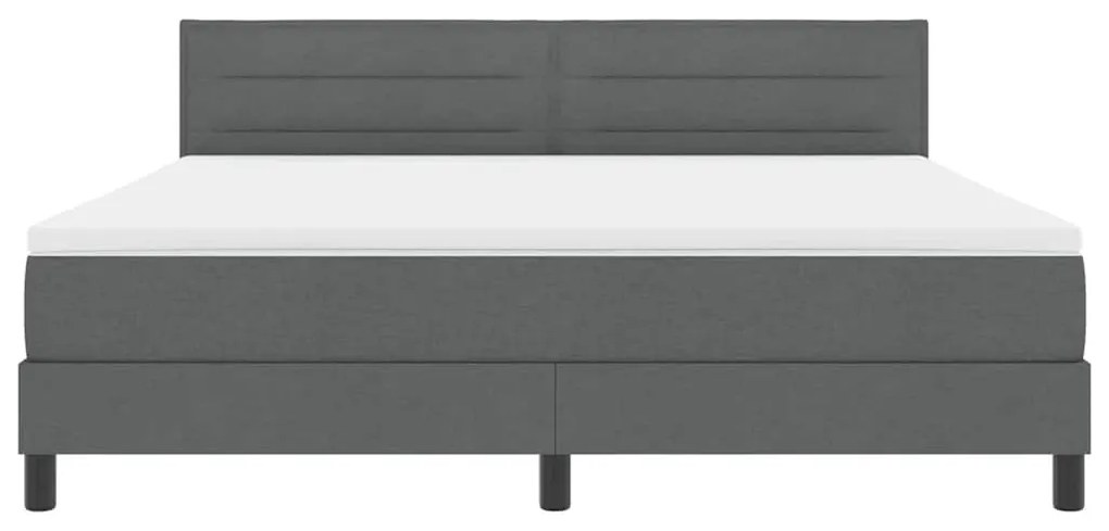 Cama Box com Colchão Cinza Escuro 180x200 cm Tecido