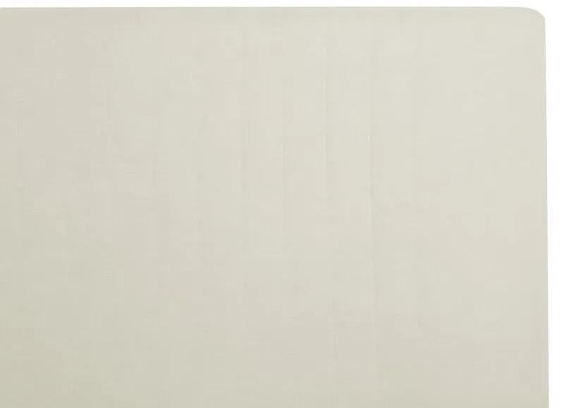 Cama de casal em chenille creme clara 160 x 200 cm TALENCE Beliani