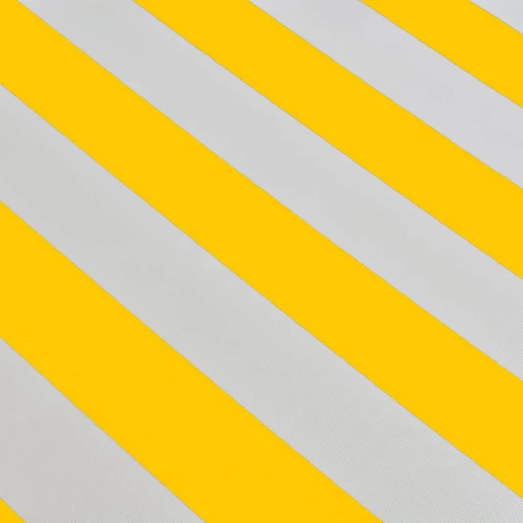Toldo dobrável manual 400 cm amarelo/branco