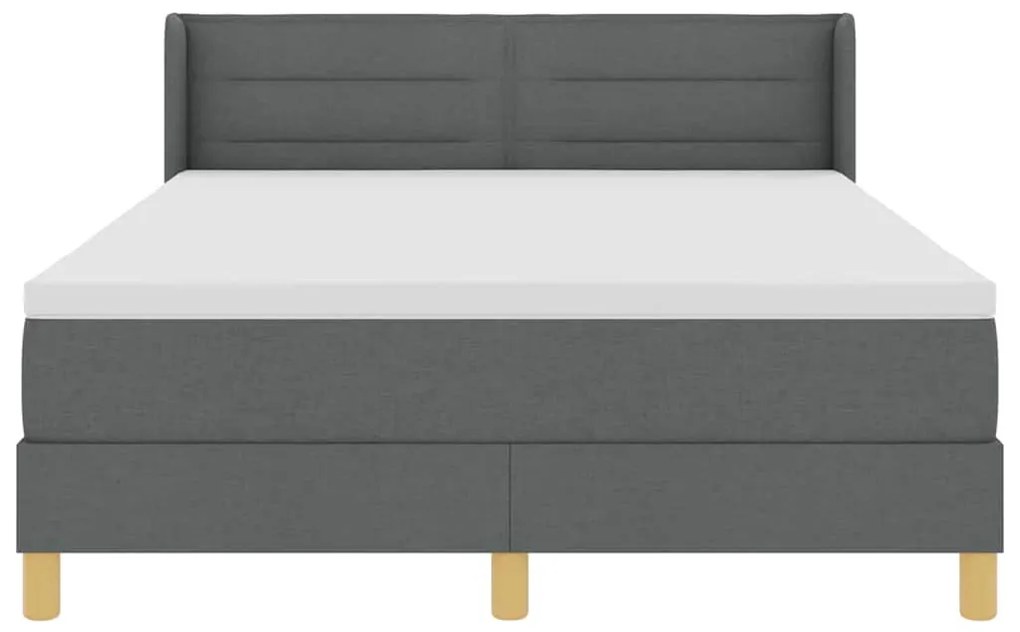 Cama Box com Colchão Cinza Escuro, 160 x 200 cm
