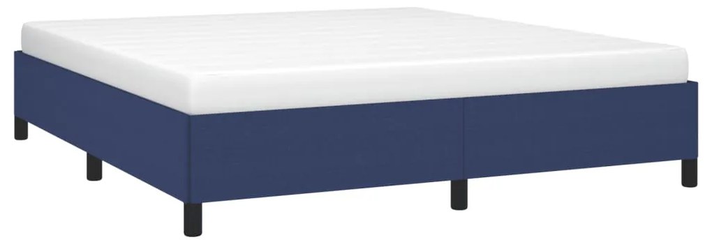 Estrutura de cama sem colchão 160x200 cm tecido azul