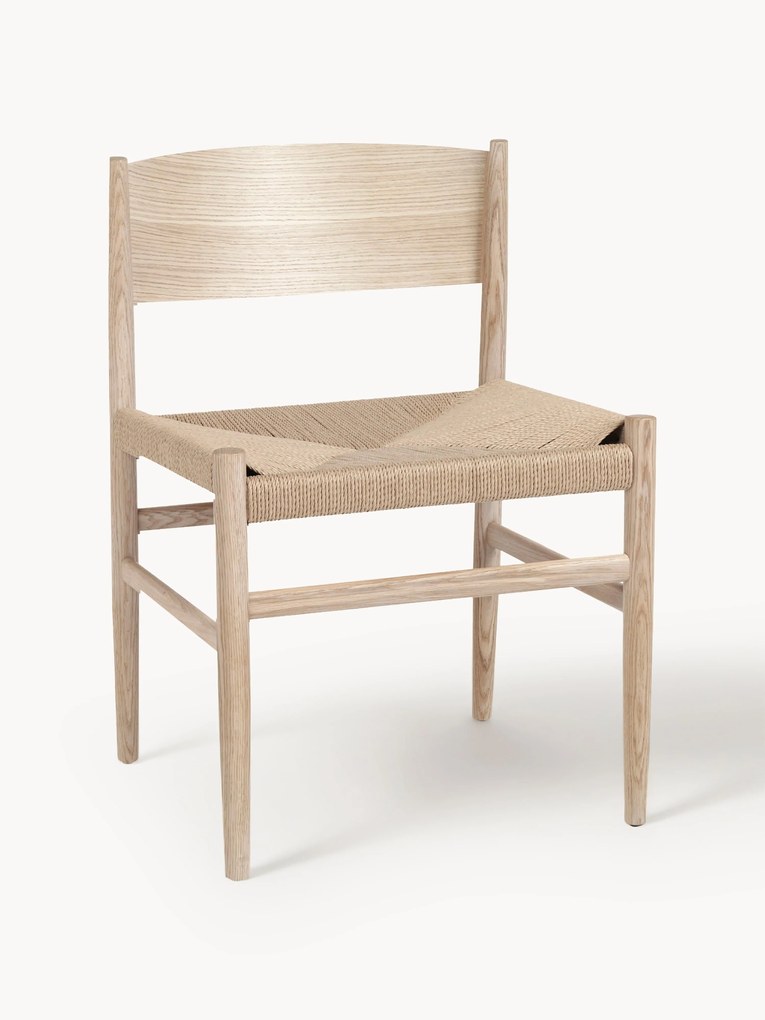 Cadeira em madeira com assento entrançado Nestor