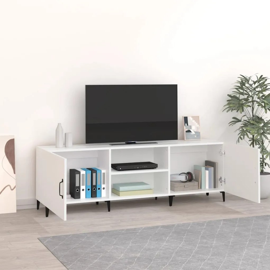 Móvel para TV 150x30x50 cm derivados de madeira branco