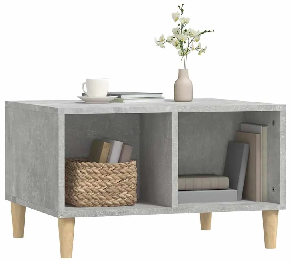 Mesa de centro 60x50x36,5 cm derivados de madeira cinza cimento