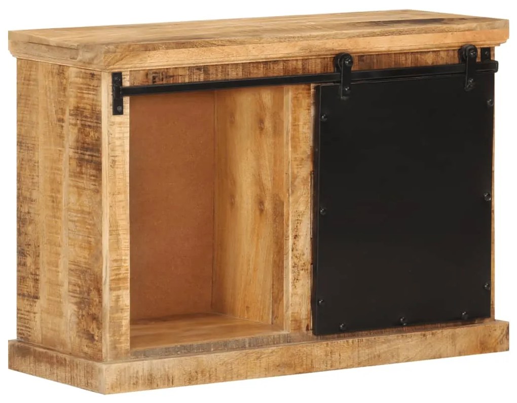 Aparador 80x30x55 cm madeira de mangueira áspera maciça
