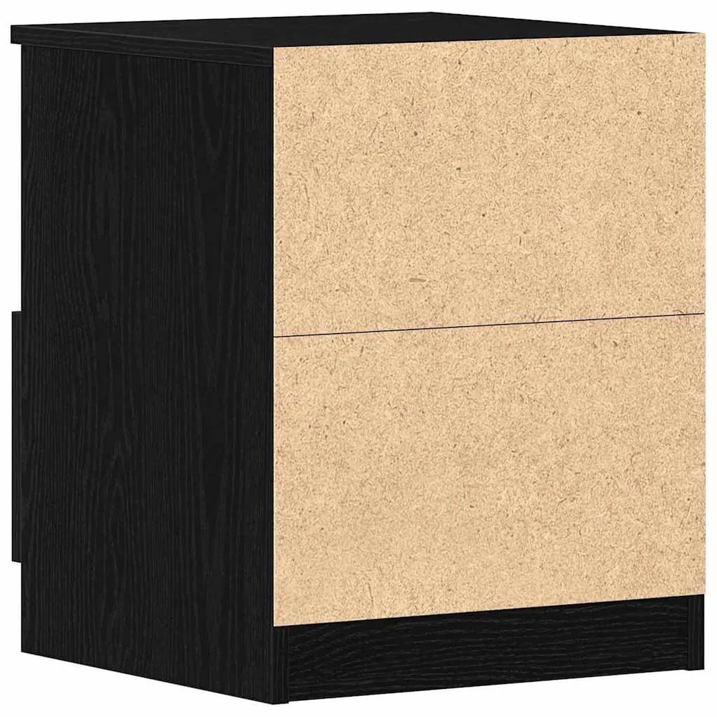 Cabideiro vidaXL Preto Carvalho 40x40x50 cm Madeira de Engenharia