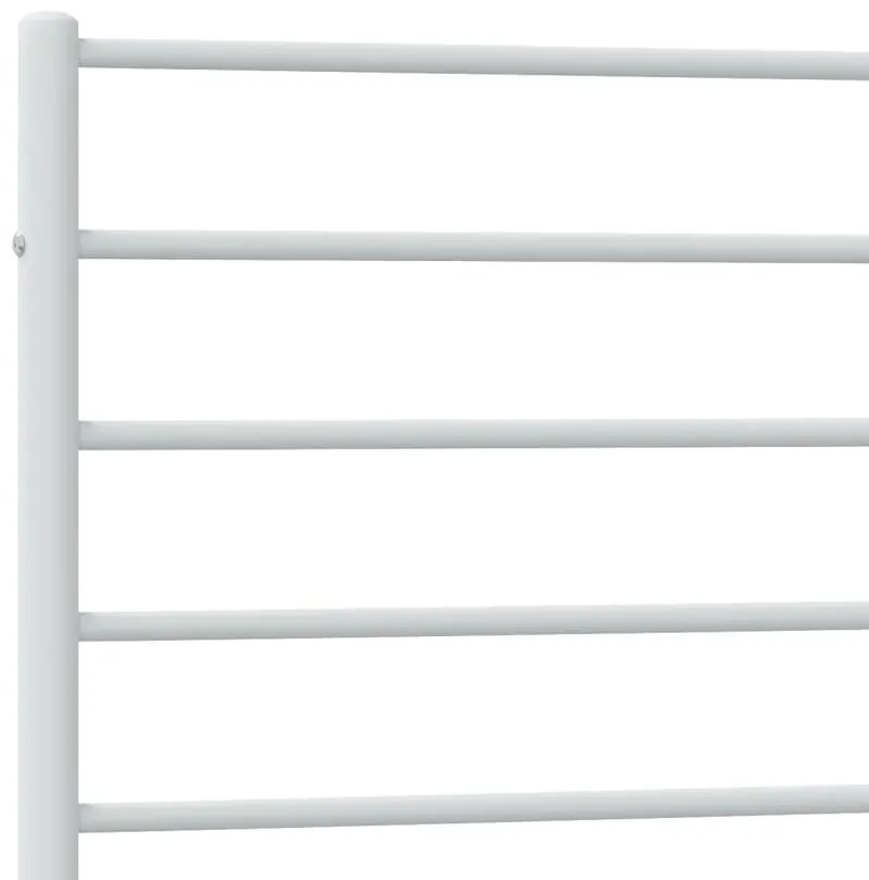 Estrutura de cama com cabeceira e pés 100x190 cm metal branco