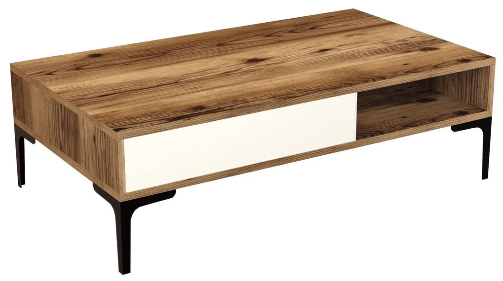 Mesa de Centro Istanbul – Nogueira Cream – 105 cm x 32,6 cm x 60 cm