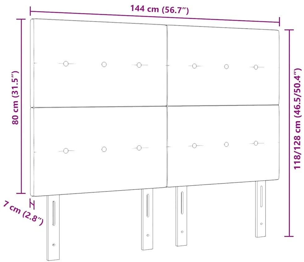 Cabeceira LED Verde Escuro 72 cm Veludo