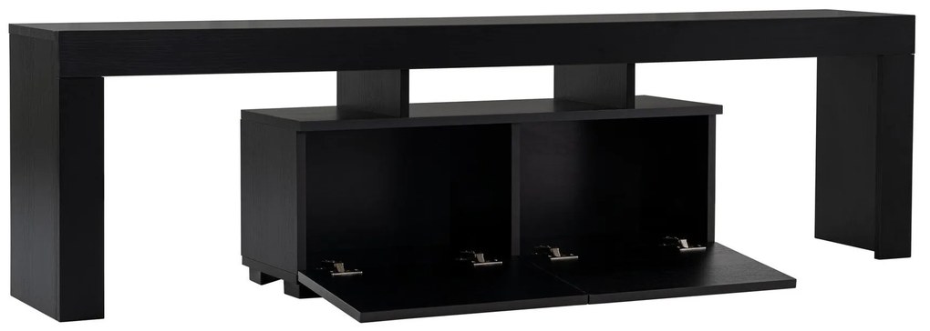 Móvel TV Enclave – Wood Black – 180 cm x 50 cm x 31,3 cm