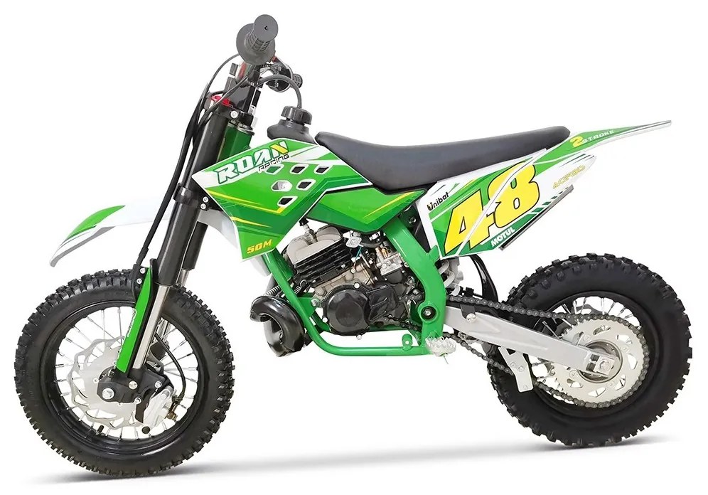 MINI MOTO Crianças MINICROSS gasolina Roan 50M 50cc 9cv 12/10" réplica KTM Verde