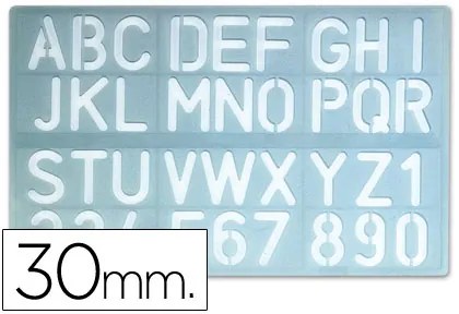 Escantilhao Letras e Numeros 30mm