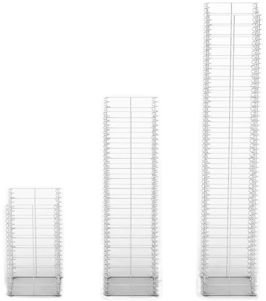 Conjunto de gabiões 3 pcs arame galvanizado
