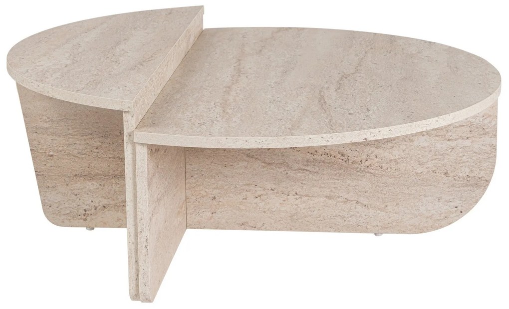 Mesa de Centro Orion – Travertino – 90x30x60 cm / 85x35x30 cm