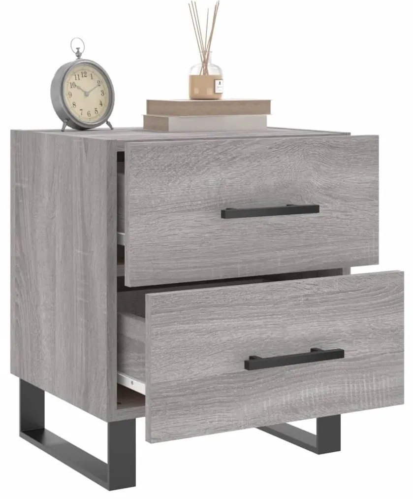Mesa cabeceira 40x35x47,5 cm derivados madeira sonoma cinza