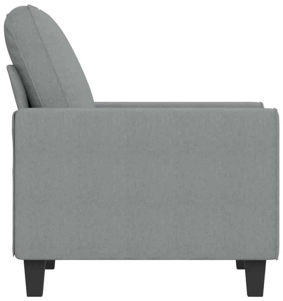 Poltrona tecido 60 cm cinzento-claro