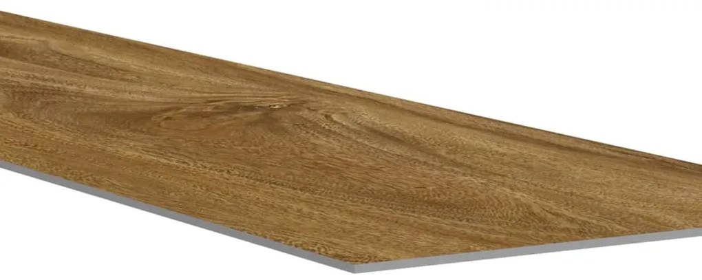 Painel de parede c/ aspeto de madeira 2,06 m² PVC castanho