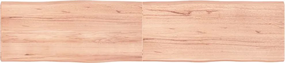 vidaXL Tampo de mesa com bordas vivas carvalho tratado castanho-claro