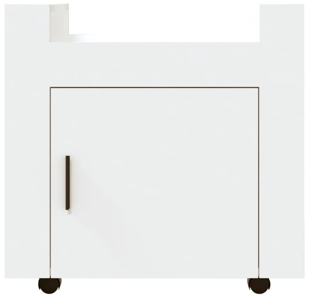 Trólei de secretária 60x45x60 cm derivados de madeira branco