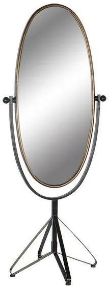 Espelho de pé Dekodonia Preto Dourado Metal Vintage (66 x 57 x 163 cm)