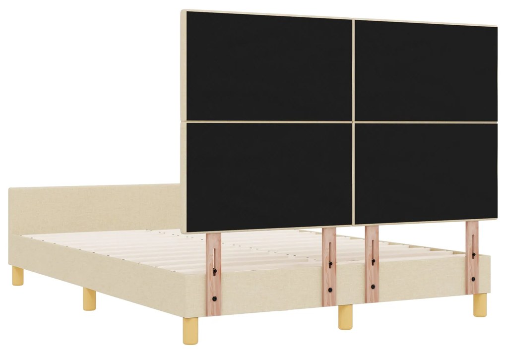 Estrutura de Cama Creme 140x200 cm da vidaXL em Tecido