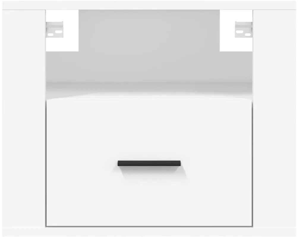 Mesa de cabeceira de parede 50x36x40 cm branco