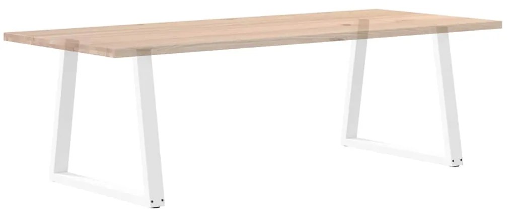 Pernas para mesa de jantar em V, 2 peças, branco, 80x(72-73,3) cm, aço