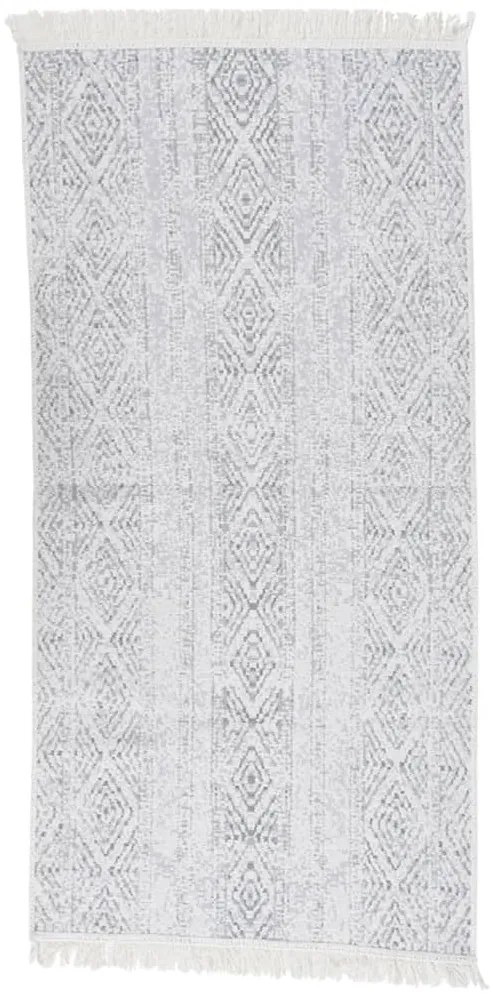 vidaXL Tapete 100x200 cm algodão cinzento-claro