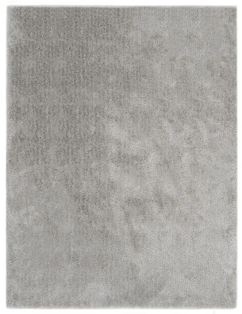 vidaXL Tapete de divisão shaggy 140x200 cm cinzento