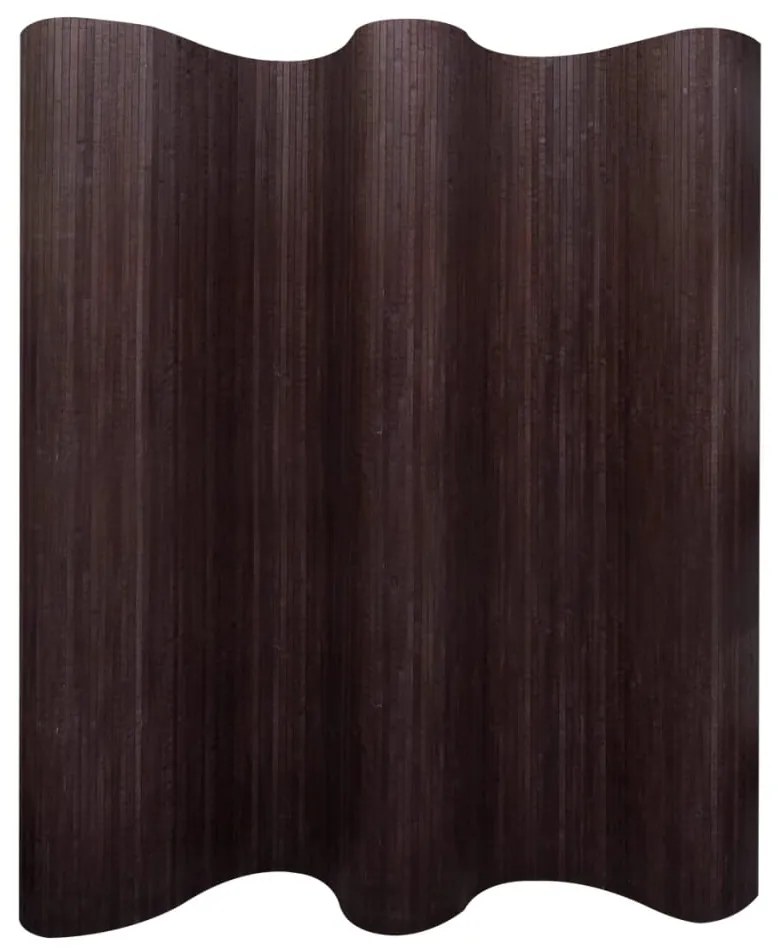 241669 vidaXL Biombo/divisória de sala 250x165 cm bambu castanho escuro